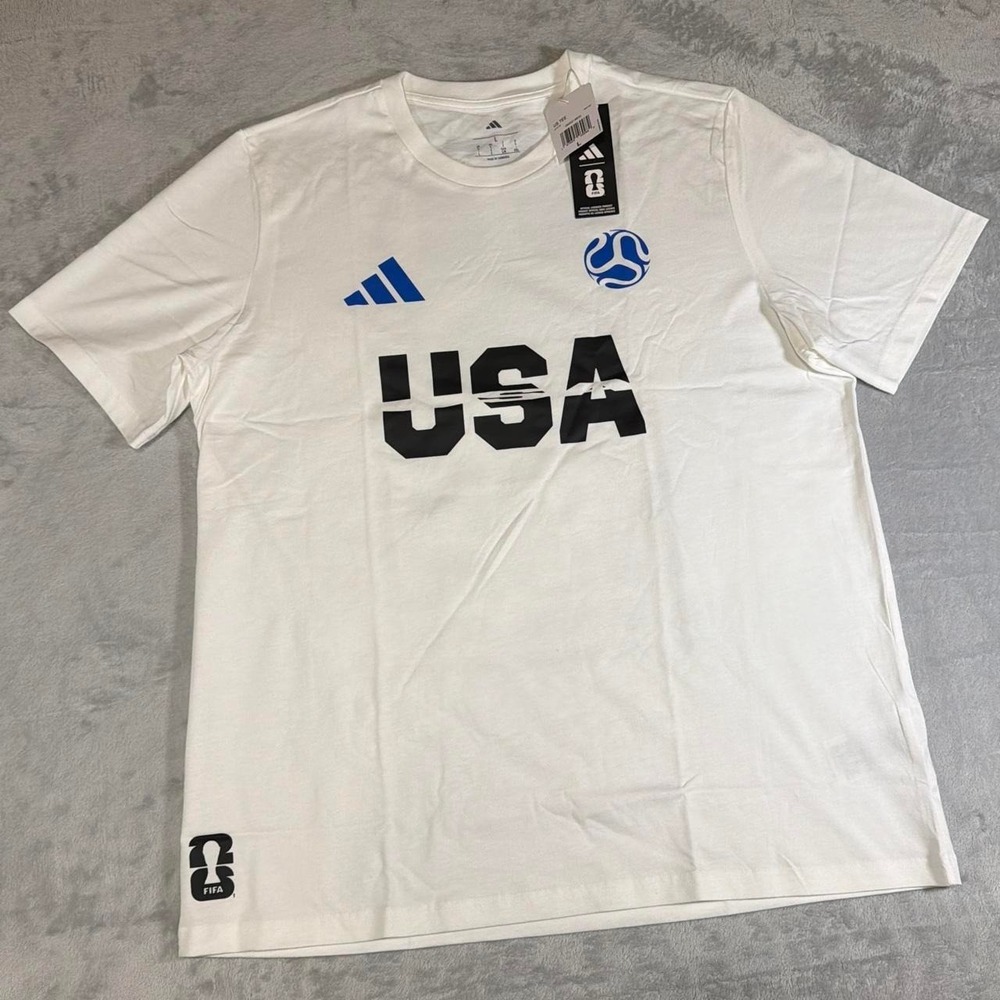 NWT Adidas FIFA USA Graphic T-Shirt | White | Large
